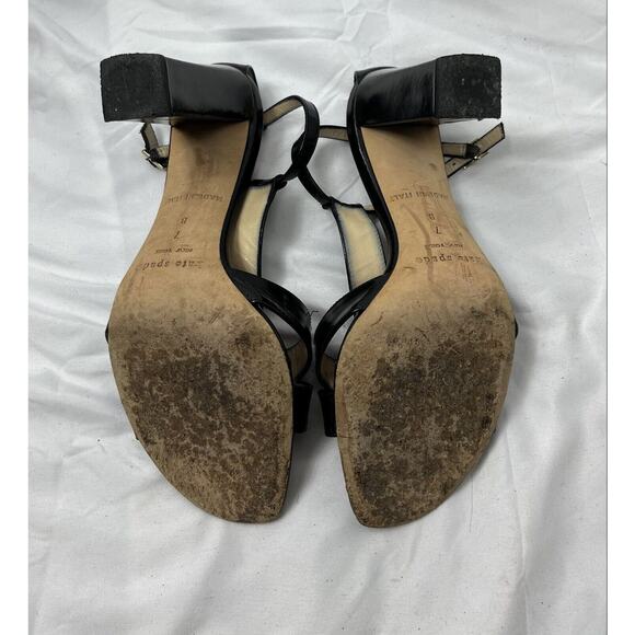 "Kate Spade New York" Black T Strap Heels Size 7B - Picture 6 of 8